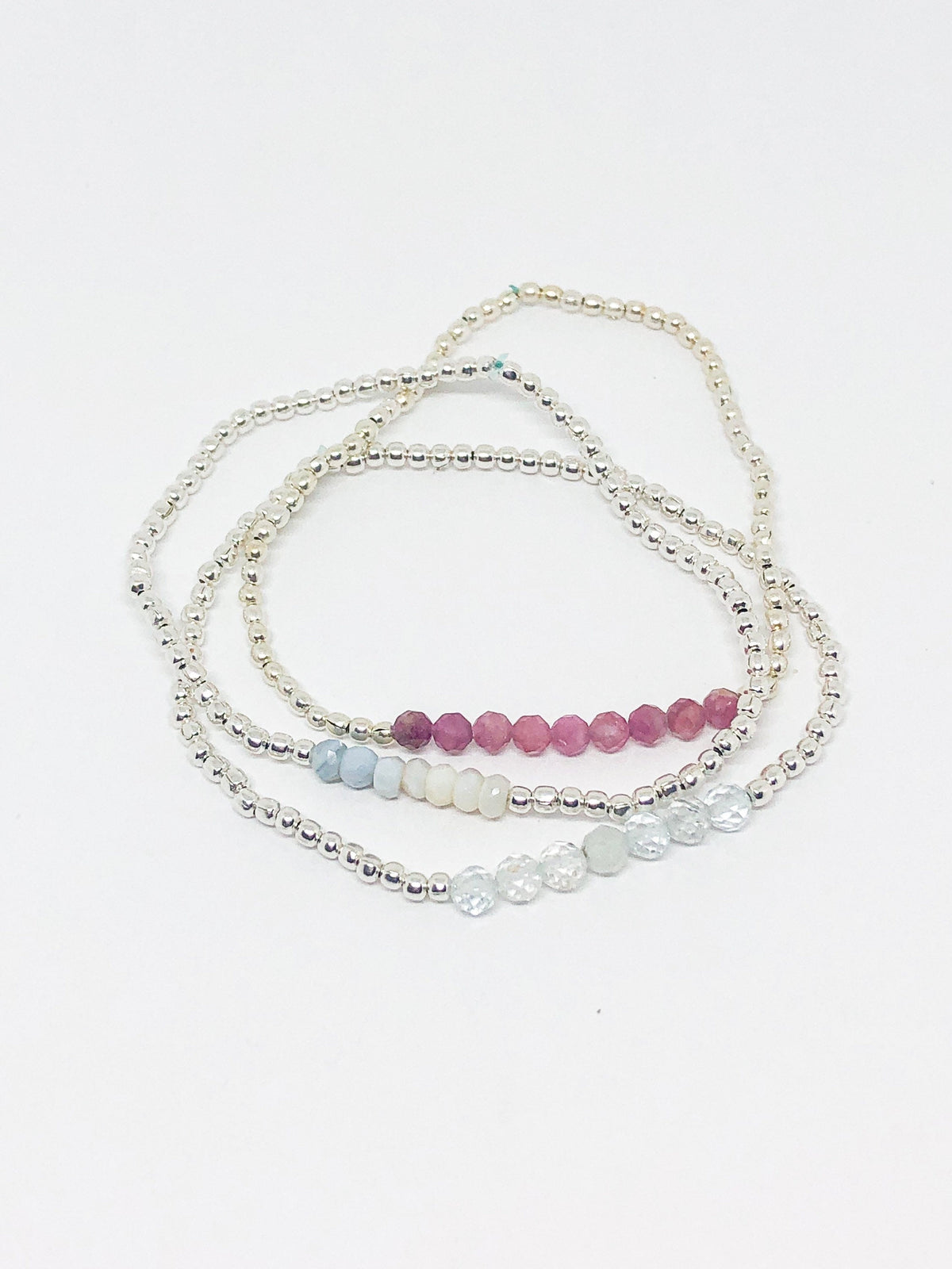 April birthstone bracelets stretchy and perfect - Quartz (Diamond)