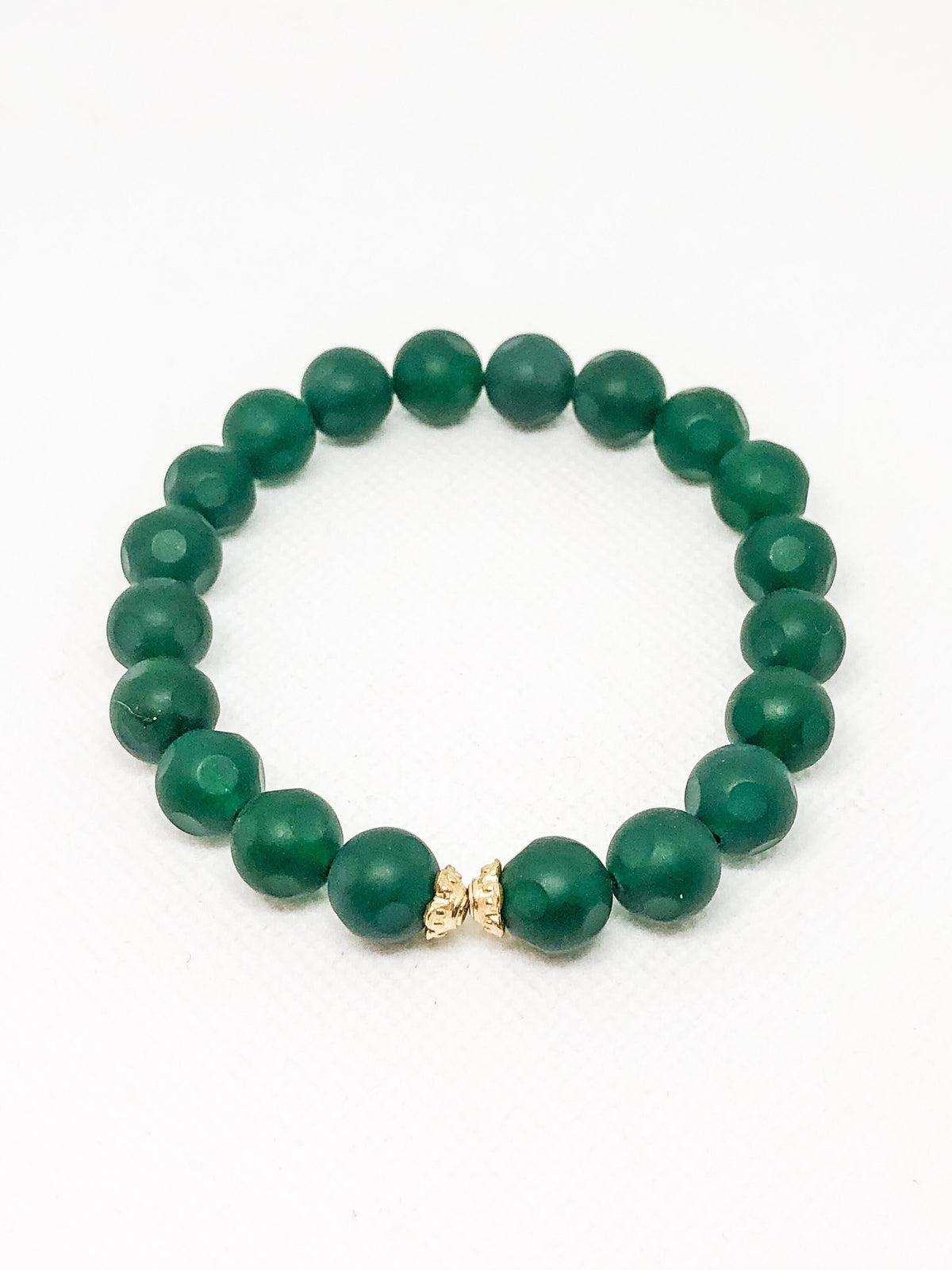 Green stone beaded bracelet