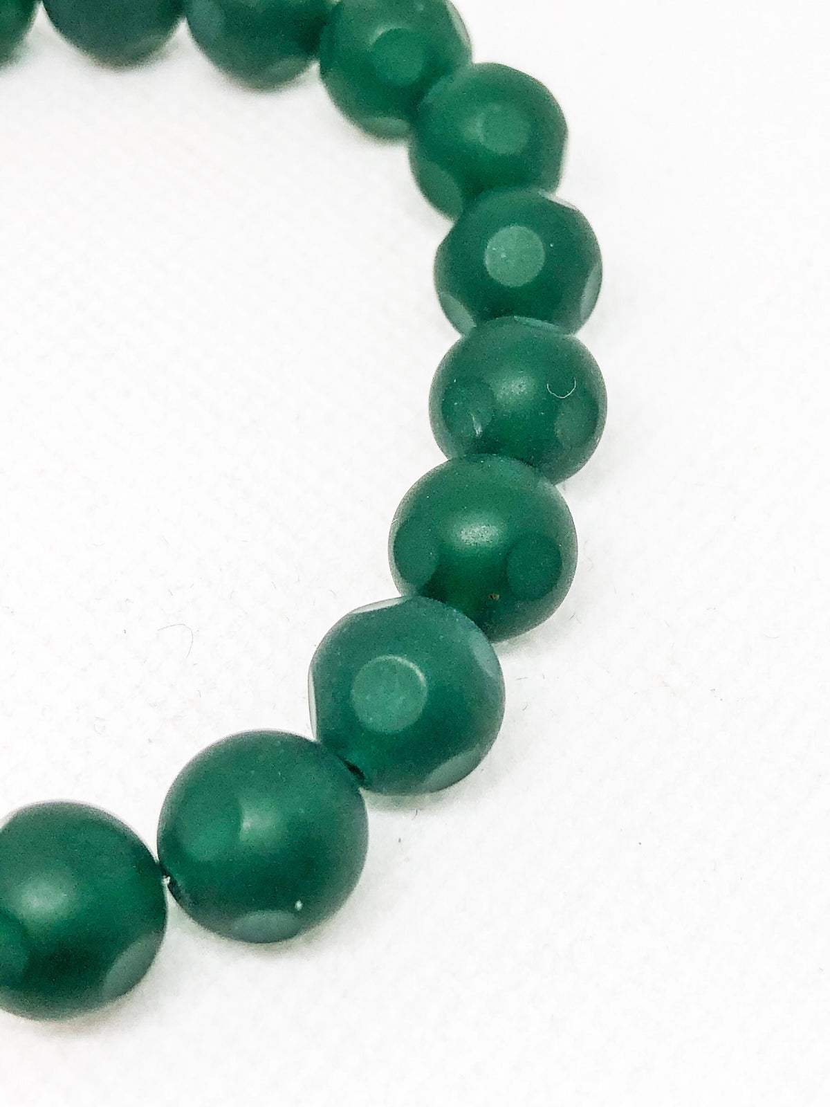 Green stone beaded bracelet