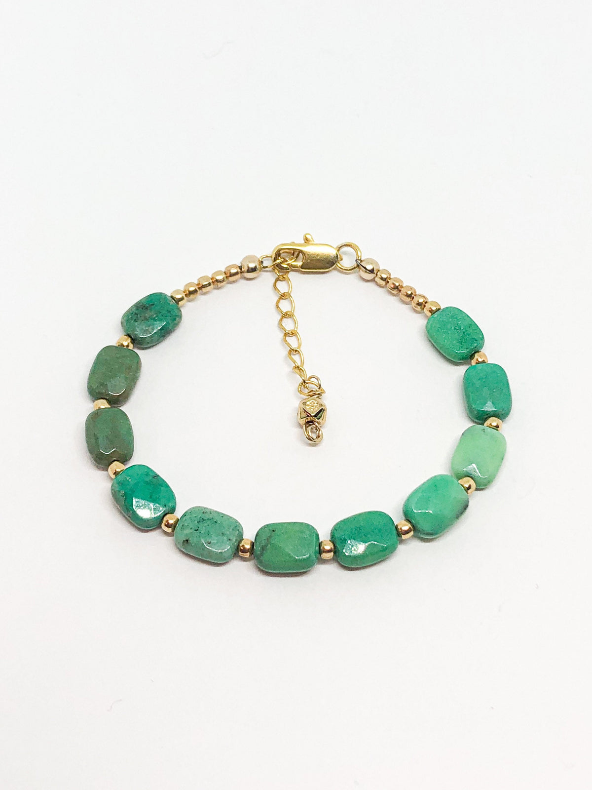 Green moss opal gemstone bracelet