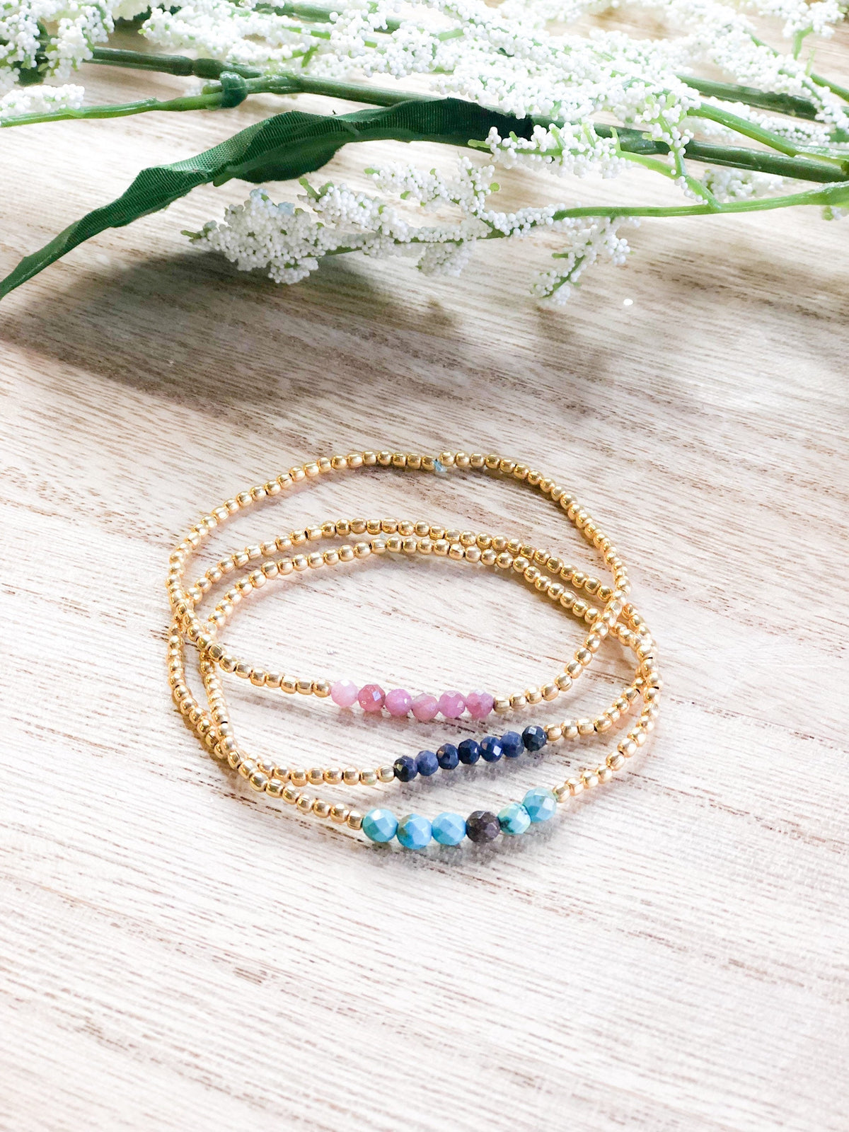 April birthstone bracelets stretchy and perfect - Quartz (Diamond)