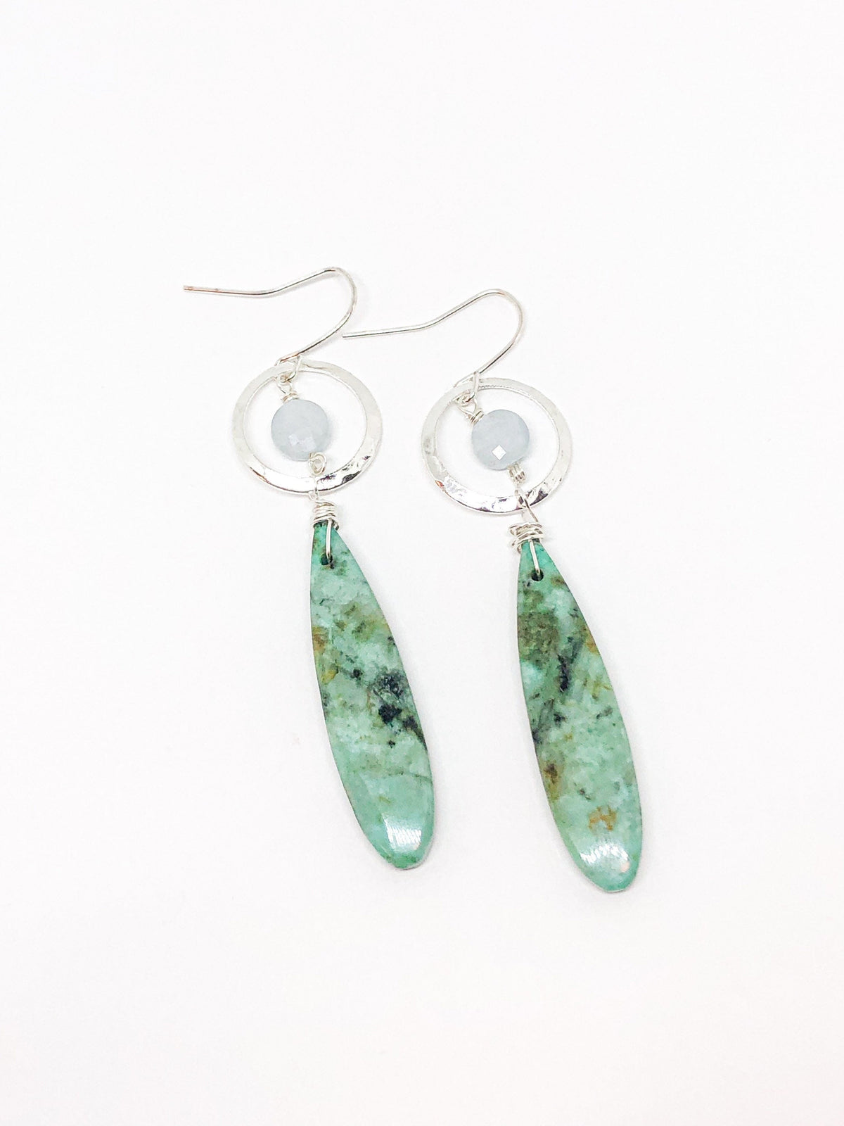 Custom Mother's Day gifts - African turquoise earrings in gold or silver