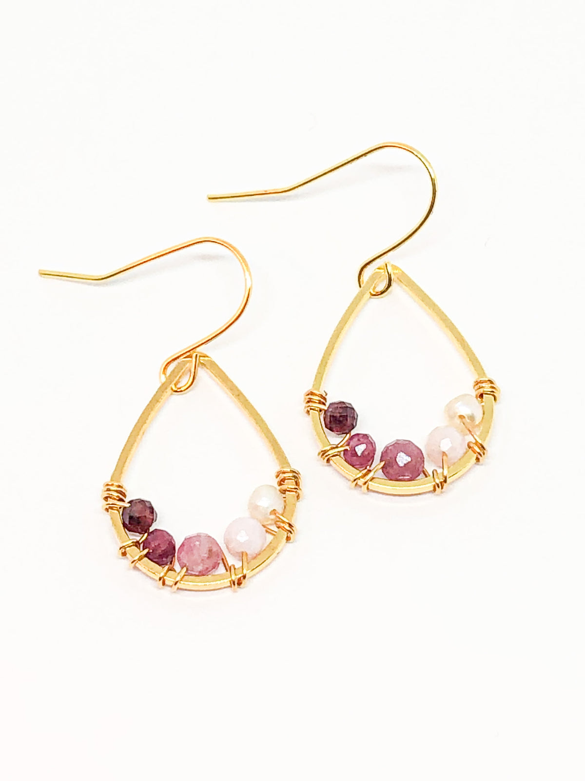 Custom birthstone earrings - teardrop