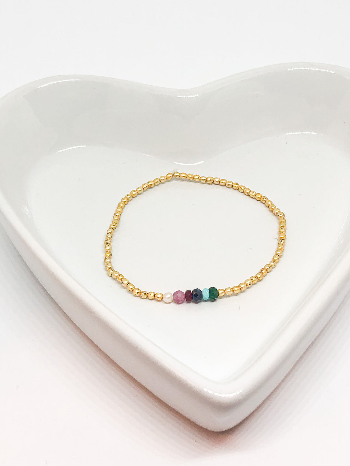 Custom birthstone stretch bracelets