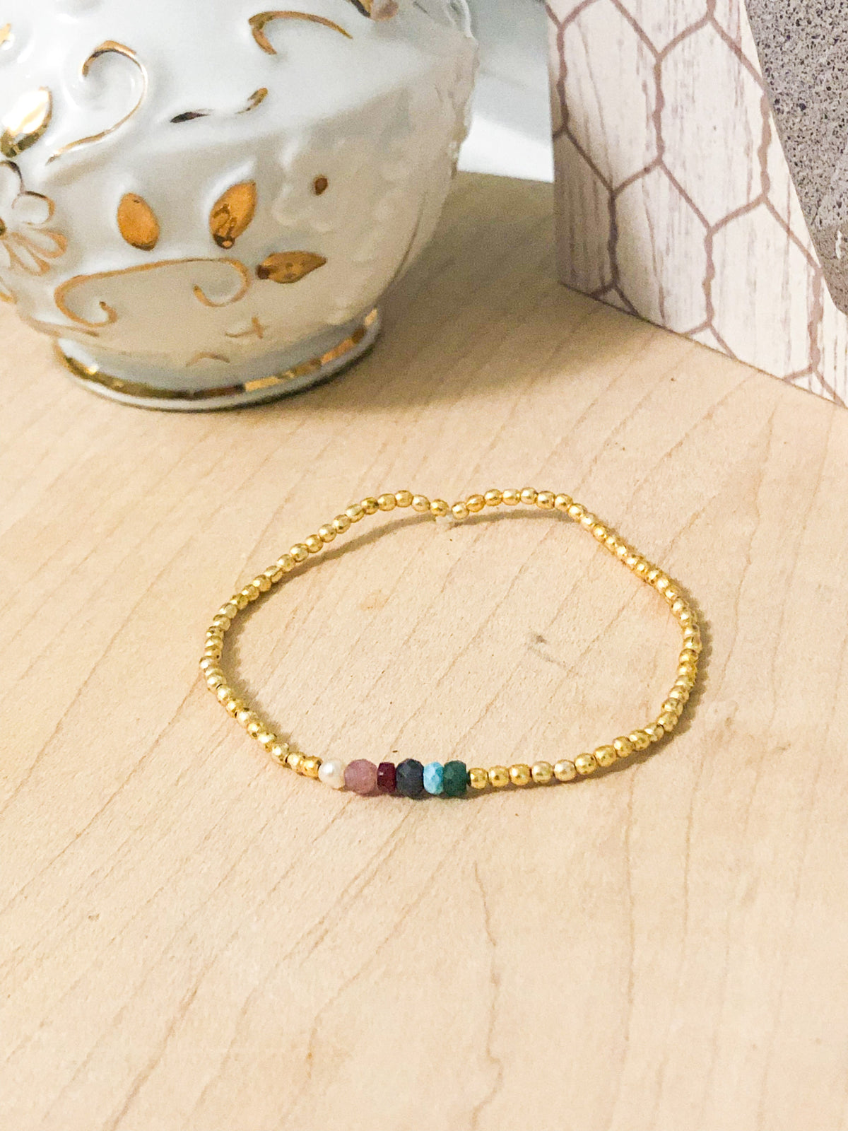 Personalized Mother's Day gift - custom birthstone bracelet