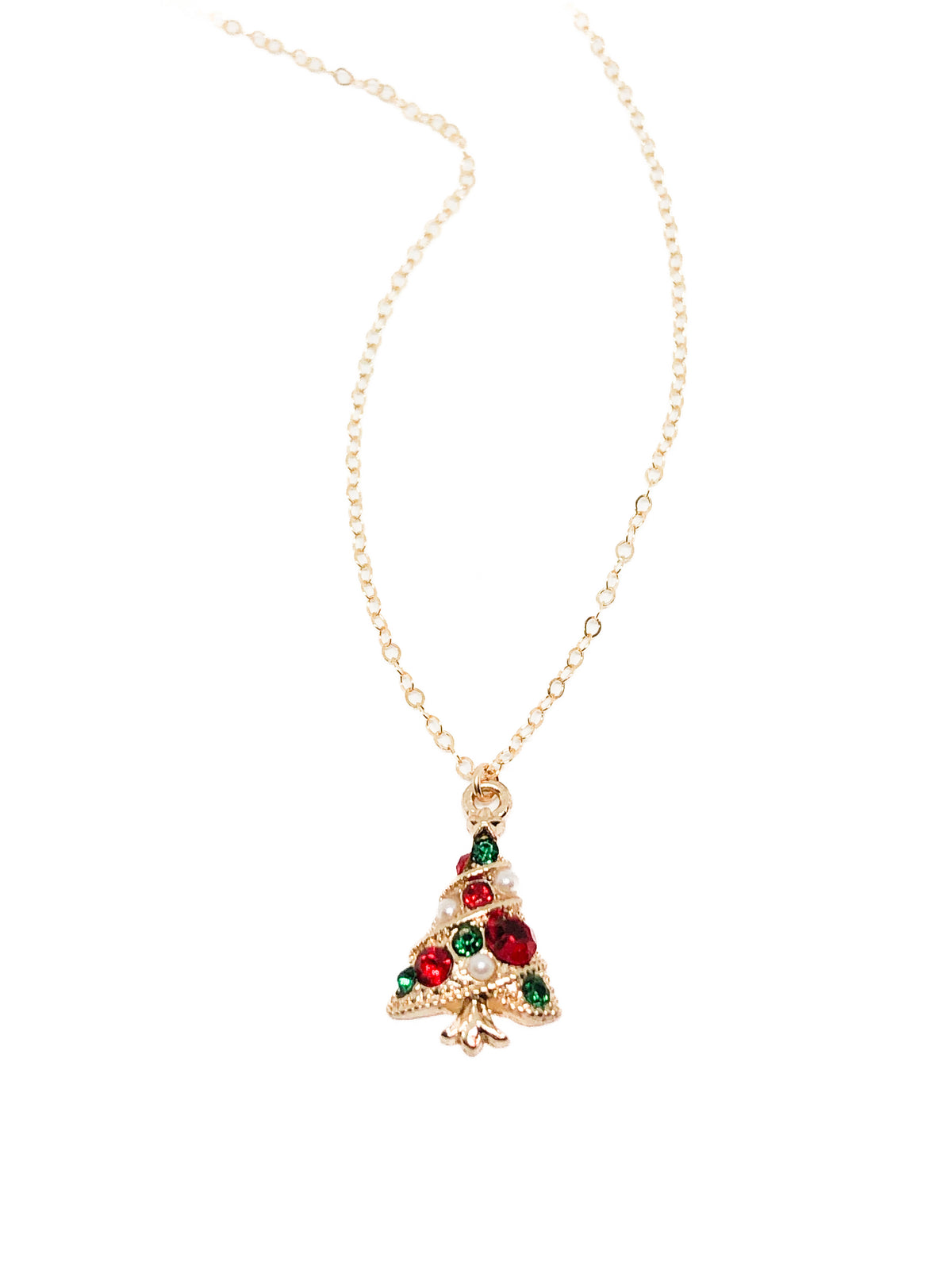 Christmas tree necklace