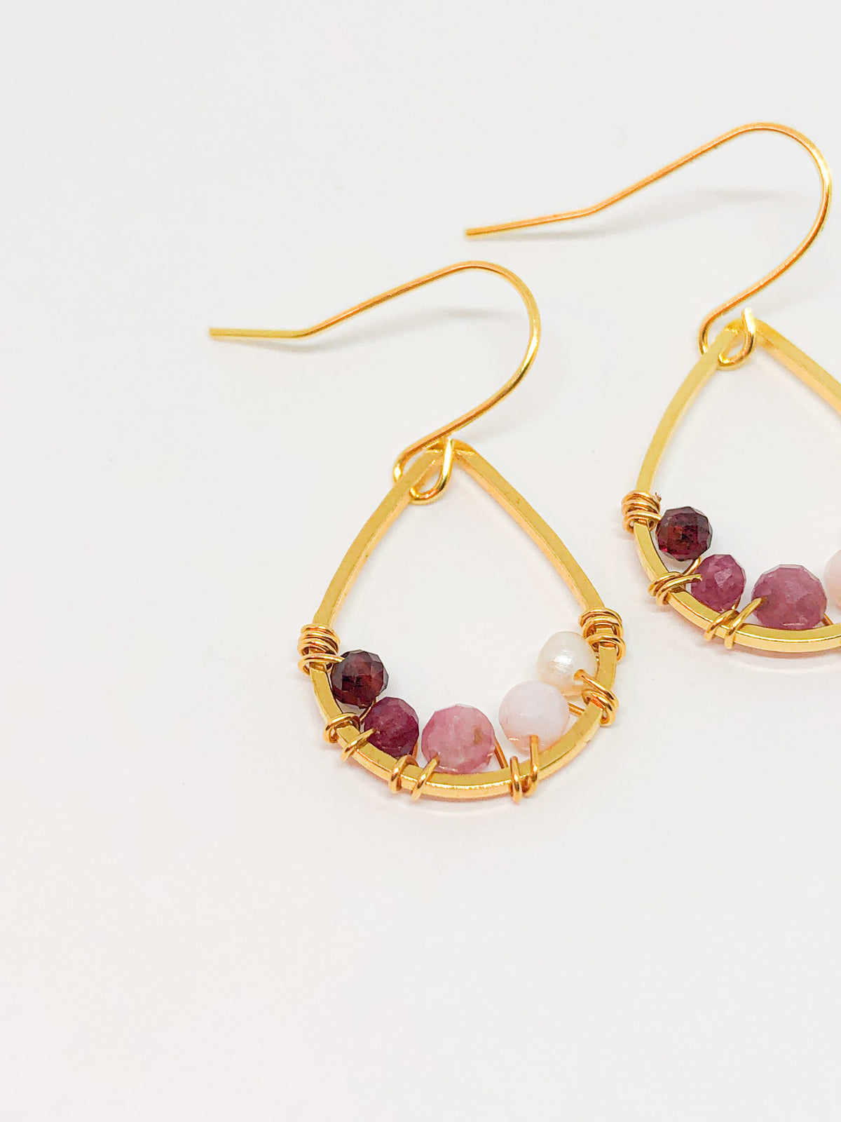 Custom birthstone earrings - teardrop