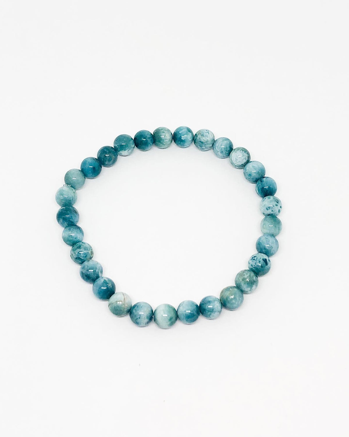 Blue apatite beaded bracelet